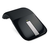 Arc 터치 마우스 무선 접이식 마우스 블루 투스 4.0 Microsoft surface pro 4 5 6 7 8 용, 검은색