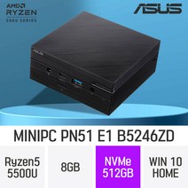 ASUS 미니PC PN51-E1-B5246ZD / Ryzen5-5500U / WIN10 HOME, 512GB, 8GB