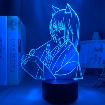 애니메이션 Led 라이트 카미사마 키스 토모에 피규어 침실 장식 야간 조명 생일 선물 3d 램프 만화 키스|LED Night Lights|, 1개, 7 colors no remote, 단일