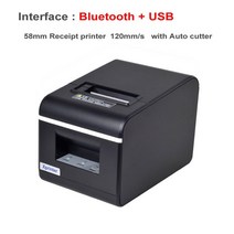 레이저각인기 레이저조각기 레이저조각기계 USB 포트 영수증 프린터 플ㄹ스 LAN 블루투스 자동 커터 고, 02 Bluetooth and USB_01 EU 플러그