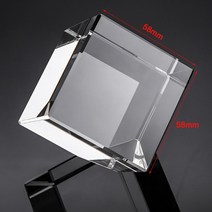 문진 슈퍼 클리어 k9 유리 렌즈 큐브 투명 크리스탈 광학 사진 디스플레이 직육면체 x, 09 Cube Chamfer B 666