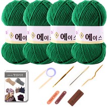 마마니트 울에이스 뜨개질 DIY 패키지, 1세트, 481 초록