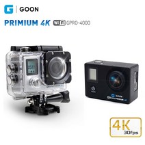 G-GOON GPRO-4000 블랙박스겸용 WIFI지원 4K 액션캠 블랙 [16기가메모리 시거잭충전기 제공]