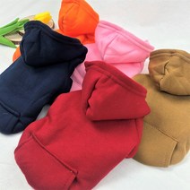 펫 애견 무지 기모 후드티 소형 강아지 겨울옷 토이푸들 말티즈 의류 편한 옷, 네이비