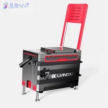 용왕낚시 낚시아이스박스의자 낚시용 아이스박스 낚시아이스박스 LIANQIU 36L 낚시쿨러, 블랙&레드, 표준타입