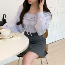 겟잇미 / 날벨노 개주얼 나시 가디건 set