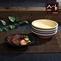 [RA㏓] 소야도자기 여주 이천 나예 원형쿠프볼 그릇 2호 앞접시 예쁜 반찬기 도기 식기 한식 ▷_§Ea, §§_다크코발트