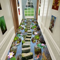 3D 복도 입구 착시현상 풍경 카펫 긴 통로 러그 80x160cm