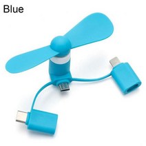 스티로폼아이스박스 스치로폼 상자 미니 냉장고 팬 핸드 헬드 USB 2in 1 타입 C 마이크로 쿨러 삼성 호환 샤오미 화웨이 휴대폰 c타입 소형, [05] blue