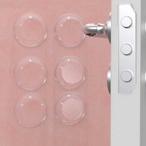 도어 벽면 충격 소음 방지 쿠션 실리콘 투명 보호대 생활용품 도어 문닫힘 라운드 보호대 문쾅방지, 상품선택, 꽃무늬(6입)