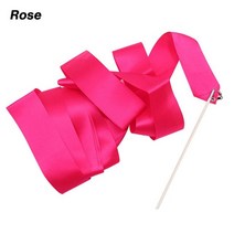 발레토슈즈 성인 취미2M Colorful Gym Ribbons Dance Rhythmic Art Gymnastics Ballet Streamer Twirling R, 한개옵션1, 03 Rose