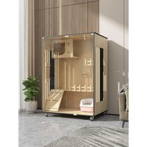 고양이 집 장난감 둥지 케이지 럭셔리 캐비닛 캐비넷, 3.H1캐터리60X60X120CM블랙자가설치