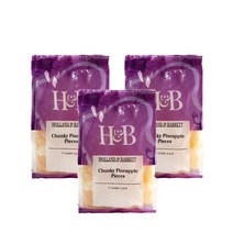 홀랜드앤바랫 크런치 파인애플 피스 250g Holland & Barrett Chunky Pineapple Pieces, 3팩