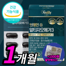 가성비 징코 빌로바 rtg 오메가3 epa dha 브레인 메모리 기억력 인지력 집중력 혈행 혈당 혈액 순환 눈 건강 알티즈 알티쥐 오매가 오베가 쓰리 스리 수험생 부모님 영양제, 30캡슐(1개월)