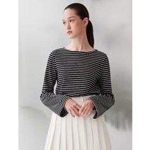Kuho plus Essential 스트라이프 티셔츠 블랙