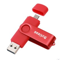 ROTIESS USB3.0 c타입 대용량 유에스비메모리 2in1 OTG 빨간, 1TB