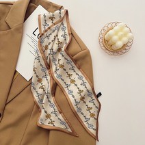 GUIYOMY 여성 실크 미니 쁘띠 스카프 4colors