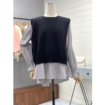 애티쉬 뒷트임 블라우스 니트세트 BNS1R251