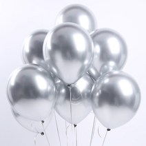 (주)파티해 30cm 메탈 크롬풍선, 실버