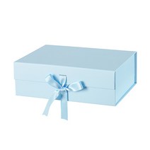 리빙앤도 고급 리본매듭 기프트박스 3호, 1개, 스카이 블루