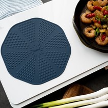 인콕 실리콘 인덕션 보호매트 냄비받침, 1개, 인덕션매트 네이비(대-24cm)