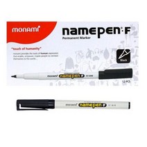 모나미 중간글씨용 네임펜 Fine, 흑색, 6개입