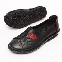 [프롬슈] 쓰리 리프 엄마구두 중년 여성단화