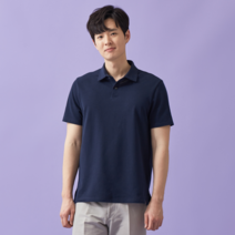 By파크랜드 PARKON USA 코튼 쿨맥스 네이비 피케셔츠