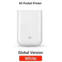 사진인화기 사진출력기 휴대폰사진출력 글로벌 버전 Xiaomi Mi 휴대용 포켓 사진 프린터 300 인치 당 점 블, 01 Mi Printer global