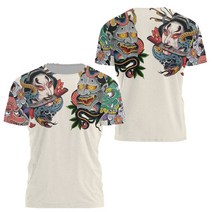 일본 애니메이션 티 남자 사무라이 셔츠