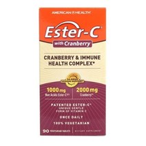 아메리칸헬스 에스터-C 크랜베리 앤 이뮨 헬스 컴플렉스 베지테리안 타블렛, 90개입, 1개
