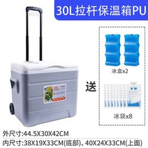 대용량 낚시 아이스박스 캐리어 바다 쿨러 용품 대장 갈치 선상 민물, 30L 그레이(뚜꺼운)+아이스팩 8개 증정,얼음통증정