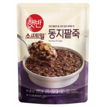 햇반소프트밀 동지팥죽 420g, 3개