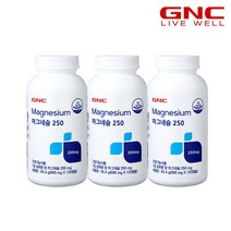 [GNC] 마그네슘 250 (120캡슐) 4개월분 x 3개 총 12개월분_48415x3, 단품, 단품