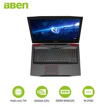 Gaming G17 노트북 노트북 17.3 FHD IPS 화면 i7-7700HQ 쿼드 코어 프로세서 GTX1060 6G 전용 카드, 협동사, 번들 1, 16G 256G SSD 1TB HDD