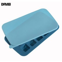 DFMEI 얼음틀 얼음틀 얼음틀 얼음틀 얼음제빙보관함 업소용 아이스하키 냉장고 제빙기 실리콘 가정용 대 얼음 급속냉동기, 블루(스퀘어), 사각형
