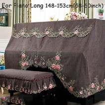 스툴 커버 스타일로 절반 및 전체 피아노 커버 자연 농촌 유럽 레이스 버드 EmbroideryDust-Proof 피아노 커버 포함, Stool Cover 58x38cm_2, C1_6