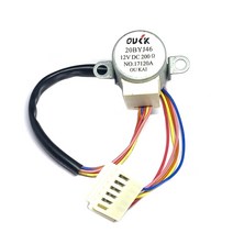 BLDC 서보 소형 스텝 스테핑 감속모터 감속기 엔코더 20byj46 12v 200 옴 에어컨 벽걸이 기계 환기 스윙 플랩 단계 동기 모터, 20byj46 12v 200옴