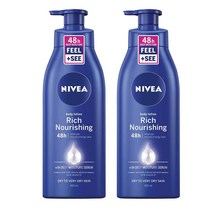 니베아 호주 Nivea Body Lotion 리치 너리싱 48h 모이스처 바디로션 400ml, 2팩