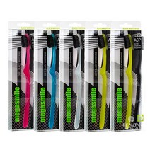 메가스마일 칫솔 블랙 화이트닝 미백 칫솔 2개입 세트 / 미디엄 / 소프트, 소프트 칫솔 - 2개입/1세트(색상랜덤)