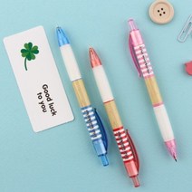 기타 바보사랑[담쟁이]스트라이프우드 스마트라운드 볼펜 8색 세트 (8개입), 상세페이지 참조