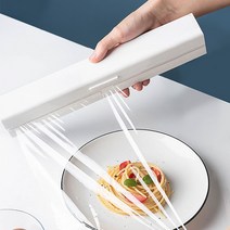 부착식 랩커터박스 비닐 랩 커터기 보관 케이스, 화이트, 컬러:화이트