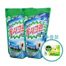 옥시크린 분말형 표백제 리필 1kg x 2개 + 사은품(데톨 데일리 비누)