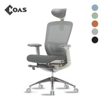 [코아스]에르체 메쉬의자 헤드 (그레이) OSCH0800HAA, 등판 그린+좌방석 패브릭