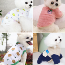 강아지 옷 애견 옷 의류 겨울옷 반려견옷 고양이옷 티셔츠 반팔 강아지무스탕 나시 후리스 기모 맨투맨 실내복 S M L XL 봄 여름 가을, 토끼나시