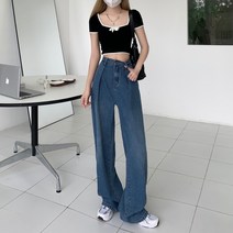 청바지 바지 여자게스청바지 여자청바지 부츠컷청바지 데님청바지 여자와이드팬츠 P7908