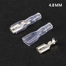 단자 커넥터 10050sets 암 스페이드 커넥터 2.84.86.3 단자 절연 슬리브가, 4.8mm, 100세트 200개