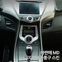 스키니스킨 아반떼 MD [2012~13년식] 오디오 / 송풍구 스킨, [카본]CARBON.WHITE