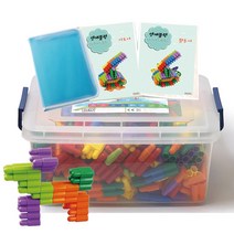 끼우는 블록 탑쌓기 연결 크레용블록 교구 교재 유아용블럭 유아교구 블럭, 풀세트