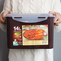 쿨맥시2 직사각 밀폐용기 39호 초코색 14L